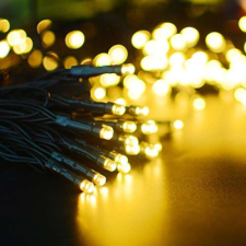 Nonbrand LED Fényfüzér 100db izzóval 6,3m, Meleg fehér, vezetékes karácsonyfa izzósor