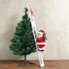 Nonbrand Létrára mászó, zenélő, éneklő mikulás – karácsonyi dekoráció (BBJ) karácsonyi dekoráció