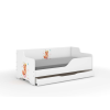 Nonbrand LILU gyerekágy laminált fronttal és oldallal 160x80cm matraccal és ágyneműtartóval - bohó róka