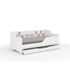 Nonbrand LILU gyerekágy laminált oldallal 160x80cm matraccal és ágyneműtartóval - majom