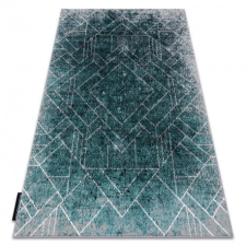 Nonbrand Modern Geometriai Szőnyeg - Sötét Türkiz/Szürke - 160x220 cm lakástextília