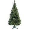 Nonbrand Műkarácsonyfa, natúr zöld, 180 cm és tartóval együtt, 14507
