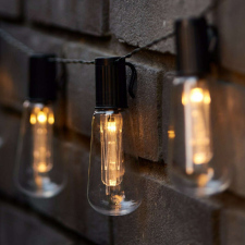 Nonbrand Napelemes 10 Ledes Edison izzó fényfüzér, meleg fehér karácsonyfa izzósor