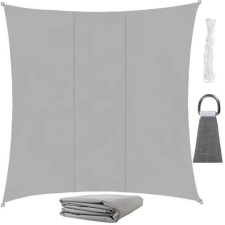 Nonbrand Napvitorla szögletes, szürke - 3,6x3,6m kerti bútor
