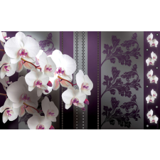 Nonbrand Orchidea Fotótapéta - Elegáns Design - 368x254 cm - 4 részes tapéta, díszléc és más dekoráció