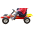 Nonbrand Pedálos gokart sportkocsi gyermekeknek, kormánykerékkel, 115 cm, Piros