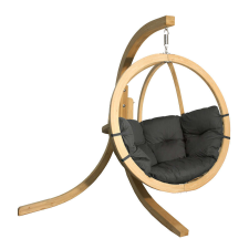 Nonbrand Prémium függőfotel állvánnyal, SwingPod függőkosár, grafit kerti bútor