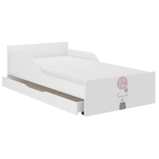Nonbrand PUFI gyerekágy 160x80 matraccal és ágyneműtartóval - boho maci ágy és ágykellék