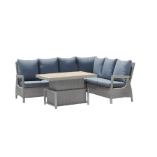 Nonbrand Rattan hatású kerti sarok bútor, állítható asztallappal kerti bútor