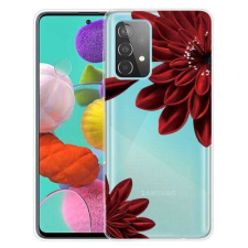 Nonbrand Samsung Galaxy A23/M23/F23 Szilikon Tok - Piros Virágminta tok és táska