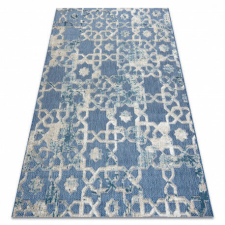 Nonbrand SOLE D3881 Geometrikus Szőnyeg - Kék/Bézs - 140x190 cm lakástextília