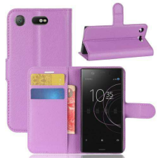 Nonbrand Sony Xperia XZ1 Compact Tok - Lila Wallet Pénztárca Tok tok és táska