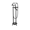 Nonbrand Szabadon álló kádcsaptelep, Blackswan, M36 típusú kerámia, antikolt fekete modell, mérete 94 cm