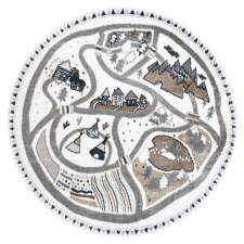 Nonbrand Szőnyeg kerek BEO szín krémszínű stílus gyerekeknek r160 Hakano lakástextília