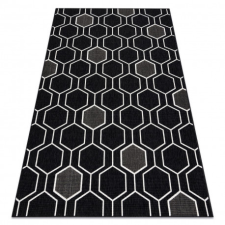 Nonbrand Szőnyeg SPRING 20404993 Hatszög szizál, hurkolt - fekete 120x170 cm lakástextília