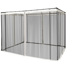 Nonbrand Szúnyogháló, Pavilonhoz, Zsanéros, 302x207cm, Fekete/Bézs kerti bútor