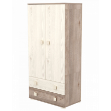 Nonbrand Timba Viki Kétajtós kétfiókos állószekrény Krém-Fűz bútor