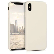 Nonbrand tok Apple iPhone XS Max készülékhez, szilikon, bézs, 45909.16 tok és táska