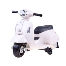 Nonbrand Vespa gyerek elektromos motorkerékpár - fehér színű elektromos járgány