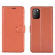 Nonbrand Xiaomi Poco M3, WALLET notesz mobiltok, Barna tok és táska