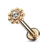 NoNo Labret belső menettel, apró golyócskákkal (rosegold szín)