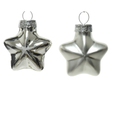 Norand KARÁCSONYFADÍSZ CSILLAG SZETT 12 DB-OS EZÜST SZÍNŰ karácsonyfadísz