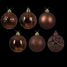 Norand KARÁCSONYFADÍSZ GÖMB SZETT 37 DB-OS ESPRESSO BARNA karácsonyfadísz