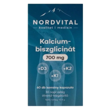 Nordvital Kalcium-Biszglicinát 700mg kapszula 60db vitamin és táplálékkiegészítő