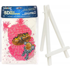 Norimpex gyémántfestés bagoly rózsaszínben 15x20cm állvánnyal kreatív és készségfejlesztő