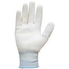  Normál kesztyü PU bev ujjakon+tenyéren 7-es fehér