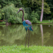 Nortene Heron rozsdás hatású kócsag figura kerti dekoráció