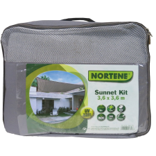 Nortene Sunnet Kit szőtt napvitorla szürke 3,6 m x 3,6 m kerti bútor