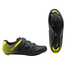 Northwave Cipő NORTHWAVE ROAD CORE 2 3S 42 fekete/sárga fluo kerékpáros kerékpáros cipő
