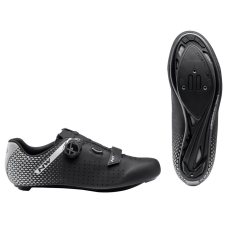 Northwave Cipő NW ROAD CORE PLUS 2 41,5 fekete/ezüst 80211012-17-415 kerékpáros cipő