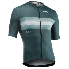 Northwave MEZ NORTHWAVE FORCE EVO RÖVID XL ZSÁLYAZÖLD/VILÁGOSSZÜRKE kerékpáros biciklis mez