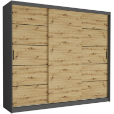  NORVIO IV. Gardróbszekrény 250x218x60 - antracit, artisan bútor