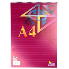 Notes A4, 70 lap, spirállal felül, vonalas füzet
