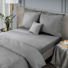  Nova1 pamut-szatén lepedő Acélszürke 220x210 cm lakástextília