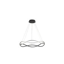 Nova Luce Jinal fekete LED függesztett lámpa (NL-9348103) LED 1 izzós IP20 világítás