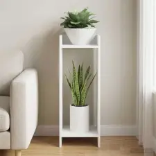  Növényállvány Fehér 30 x 30 x 80 cm Mérnöki fa kerti dekoráció
