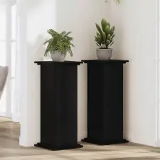  Növényállvány Fekete tölgy 33 x 33 x 80 cm Faanyag kerti dekoráció