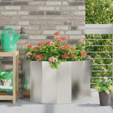  Növénytartó Ezüst 90 x 45 x 50 cm Rozsdamentes acél kerti tárolás