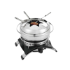 Novis Fondue készlet, INOX, rozsdamentes acél, állítható hőmérséklet, 6 villa, 2l űrtartalom, tapadásmentes, elegáns kivitel, ezüst