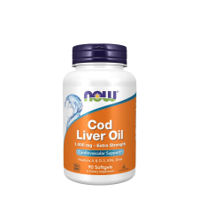 Now Extra Erős Csukamáj Olaj 1000 mg lágykapszula - Cod Liver Oil (90 Lágykapszula) vitamin és táplálékkiegészítő
