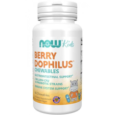 Now Foods Berry Dophilus gyerek probiotikum 60 rágótabletta erdei gyümölcs Now Foods vitamin és táplálékkiegészítő