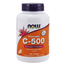 Now Foods C-vitamin 500mg Narancs rágó C 500 100 kapszula vitamin és táplálékkiegészítő