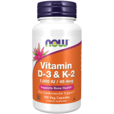 Now Foods D-3 + K-2, D3K2 120 kapszula vitamin és táplálékkiegészítő