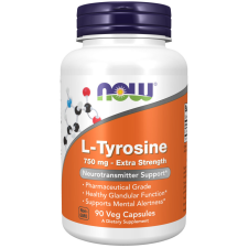 Now Foods L-Tyrosine, Extra Strength, 750 mg, 90 Veg Capsules NOW Foods vitamin és táplálékkiegészítő
