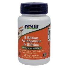 Now Foods Now 8 Billion Acidophilus and Bifidus kapszula 60db vitamin és táplálékkiegészítő