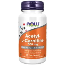 Now Foods NOW Acetil-L-karnitin 500mg, 50 gyógynövényes kapszula vitamin és táplálékkiegészítő